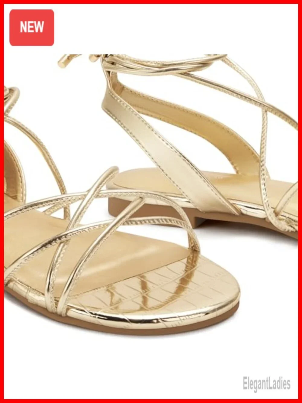 Women's Lace Up Flat Sandals Gladiator Wrap Open Toe Tie Up Summer Flats